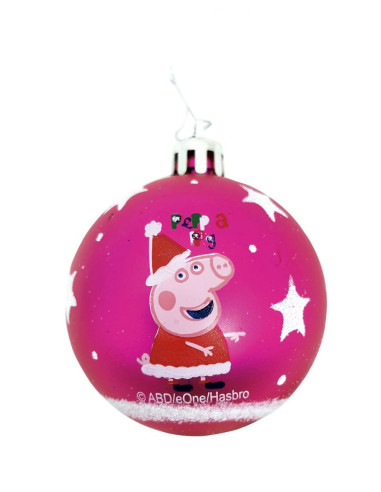 Bombki choinkowe 6 sztuk Świnka Peppa