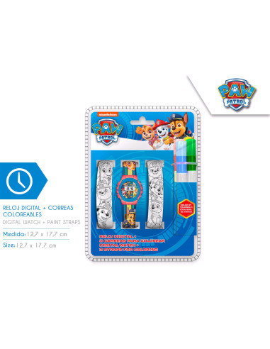 Zegarek cyfrowy + 2 opaski do malowania Psi Patrol Zegarek cyfrowy + 2 opaski do malowania Psi Patrol