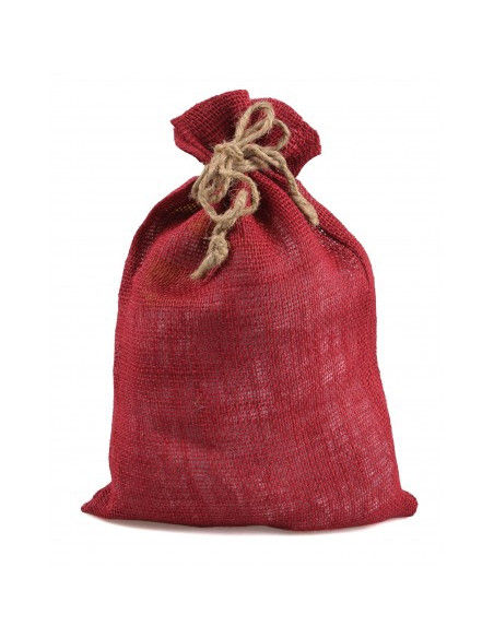 Worek z juty czerwony 26x38 cm