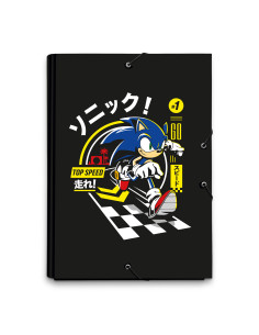 Teczka z klapką na gumkę Sonic