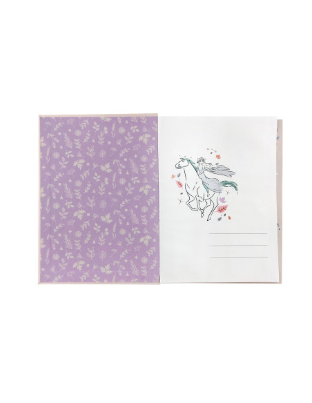 Pamiętnik z zakładką i długopisem zamykany na gumkę Kraina Lodu