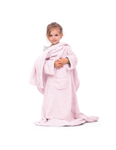 Koc dziecięcy lazykids powderpink 90 x105 cm 2