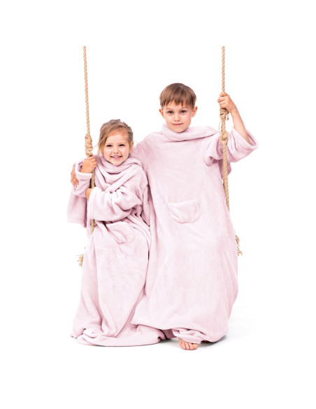 Koc dziecięcy lazykids powderpink 90 x105 cm