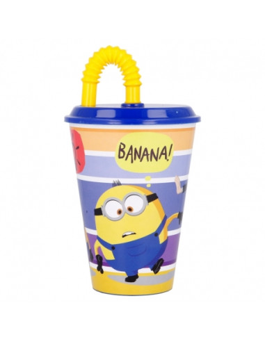 Kubek ze słomką 430 ml Minionki