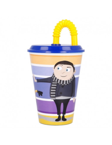 Kubek ze słomką 430 ml Minionki Kubek ze słomką 430 ml Minionki