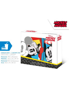 Zestaw Bidon aluminiowy + śniadaniówka Mickey Mouse