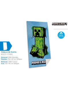 Ręcznik plażowy / kąpielowy 70 x140 cm Minecraft