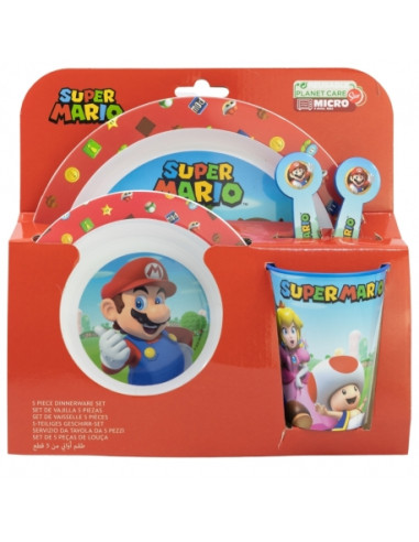 Zestaw naczyń 5 elementów Super Mario Zestaw naczyń 5 elementów Super Mario