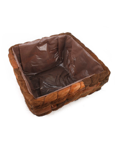 Kwadratowa osłonka z kokosa 32x32x18 cm Kwadratowa osłonka z kokosa 32x32x18 cm