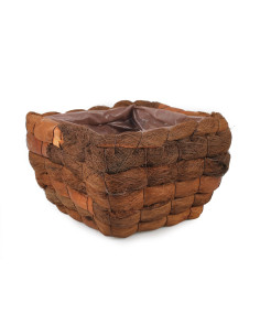 Kwadratowa osłonka z kokosa 23x23x14 cm