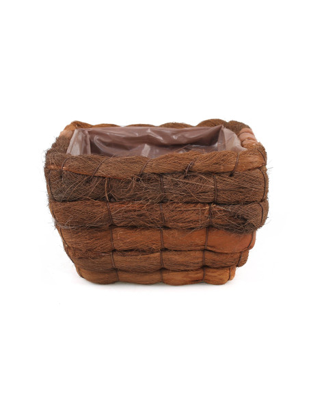 Kwadratowa osłonka z kokosa 23x23x14 cm