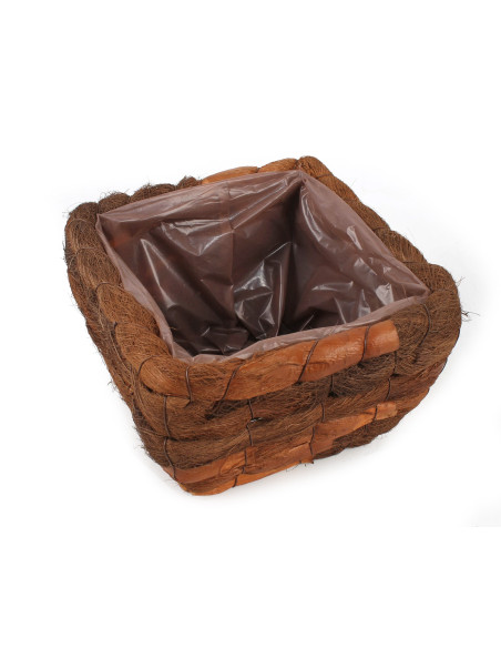 Kwadratowa osłonka z kokosa 23x23x14 cm