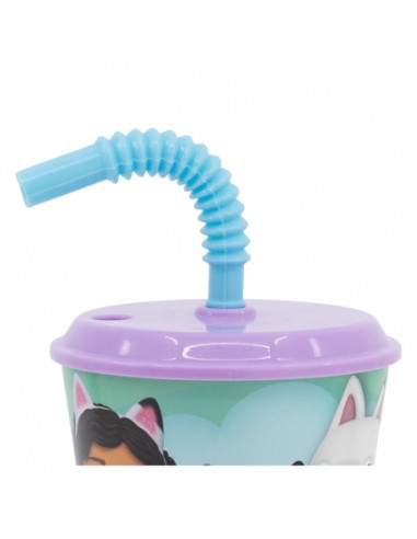 Kubek ze słomką 430ml Koci Domek Gabi Kubek ze słomką 430ml Koci Domek Gabi