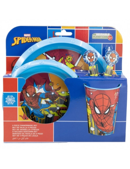 Zestaw naczyń 5 elementów Spiderman