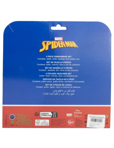 Zestaw naczyń 5 elementów Spiderman