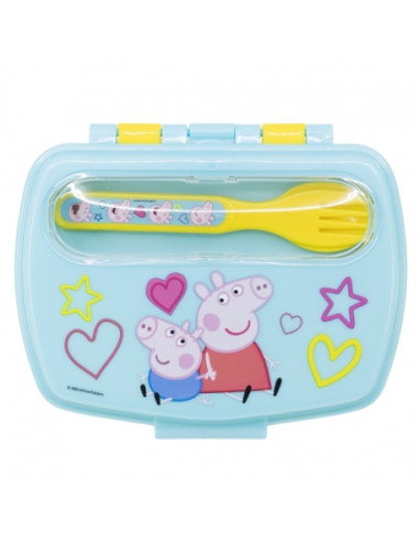 Śniadaniówka ze sztućcami Świnka Peppa