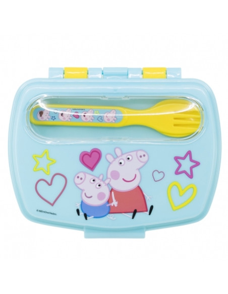 Śniadaniówka ze sztućcami Świnka Peppa