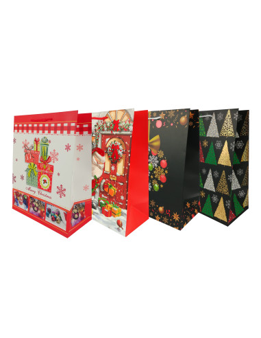 Torebka świąteczna prezentowa pionowa średnia mix wzorów – 26x32,4x12,7 cm Torebka świąteczna prezentowa pionowa średnia mix wzorów – 26x32,4x12,7 cm