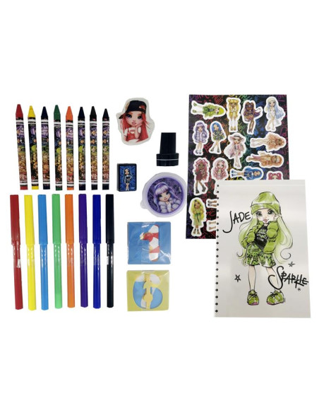 Zestaw kreatywny 42 elementy w plecaku Rainbow High