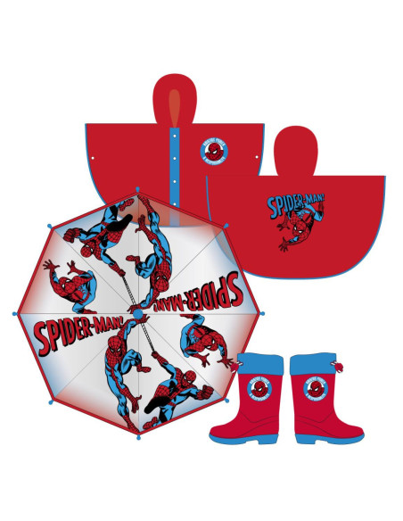 Ponczo przeciwdeszczowe chłopięce Spiderman : Rozmiar: - 98/104
