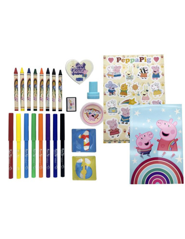 Zestaw kreatywny 44 elementy w plecaku Świnka Peppa