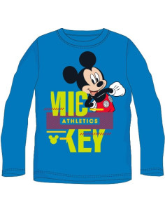 Bluzka chłopięca z długim rękawem Myszka Mickey niebieska 98