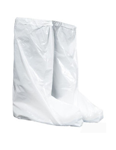 Ochraniacze obuwia foliowe wysokie białe wytrzymałe - 50 par