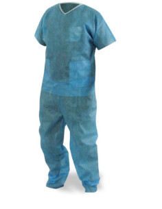 Jednorazowy dwuczęściowy kombinezon medyczny SMS 35g rozmiar XXL