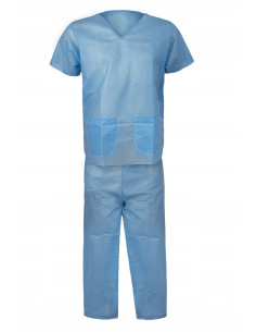 Jednorazowy dwuczęściowy kombinezon medyczny SMS 35g rozmiar XXL 2