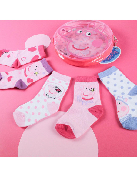 Skarpetki niemowlęce 5 par Świnka Peppa 19-20