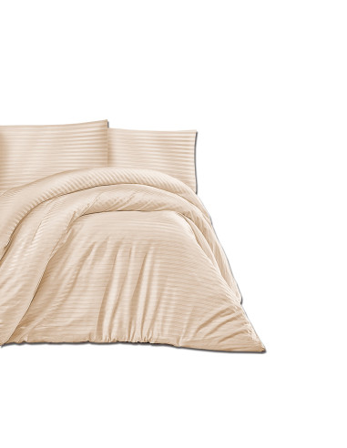 Poszewka satyna bawełniana Exclusive 50x60 cm Cizgili Capuccino Poszewka satyna bawełniana Exclusive 50x60 cm Cizgili Capuccino