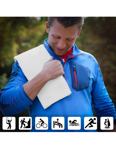 Ręcznik z mikrofibry EKEA biały 40 x 80 cm Ręcznik z mikrofibry EKEA biały 40 x 80 cm