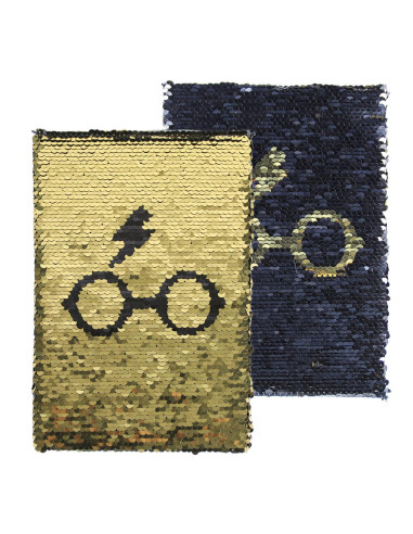 Notatnik z cekinami zmieniający wzór Harry Potter