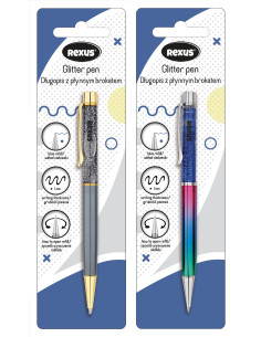 Długopis z brokatem